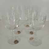 6 hand-cut crystal water glasses