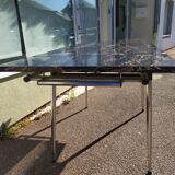 Formica black marble dining table - 1960 - Supermatic - vintage