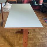 Vintage wood and formica desk/table 1950, set of 2