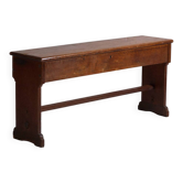 Banc d'orgue ancien à tiroir en bois de chêne – Europe centrale, vers 1920