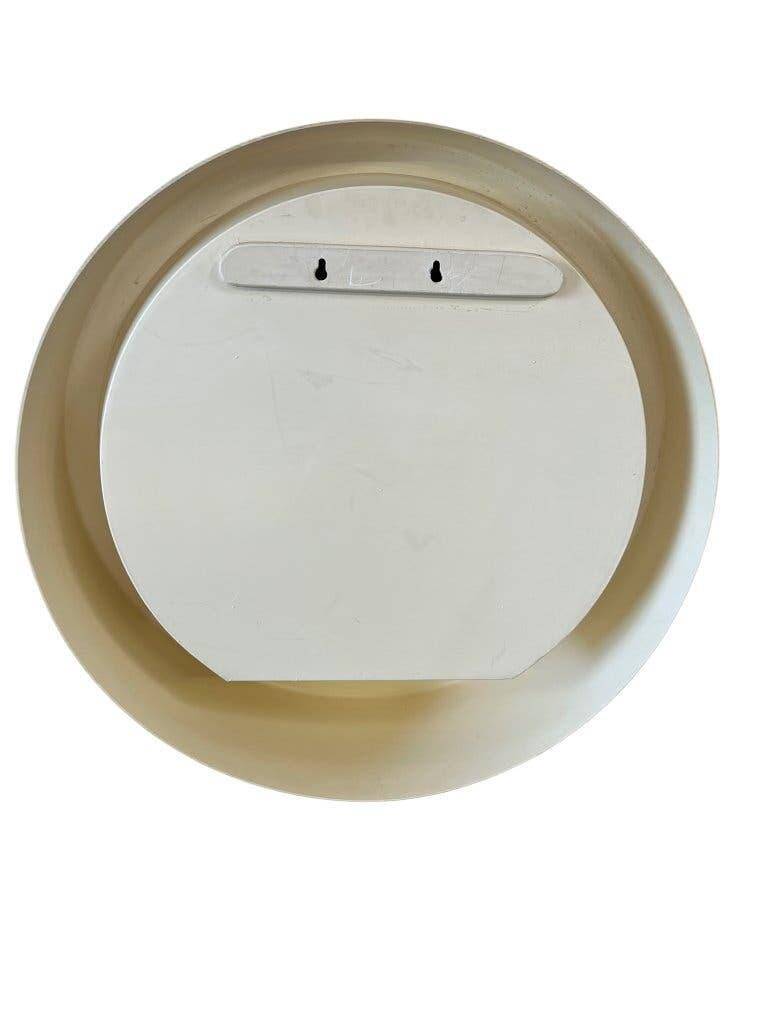 Vintage space age round wall mirror