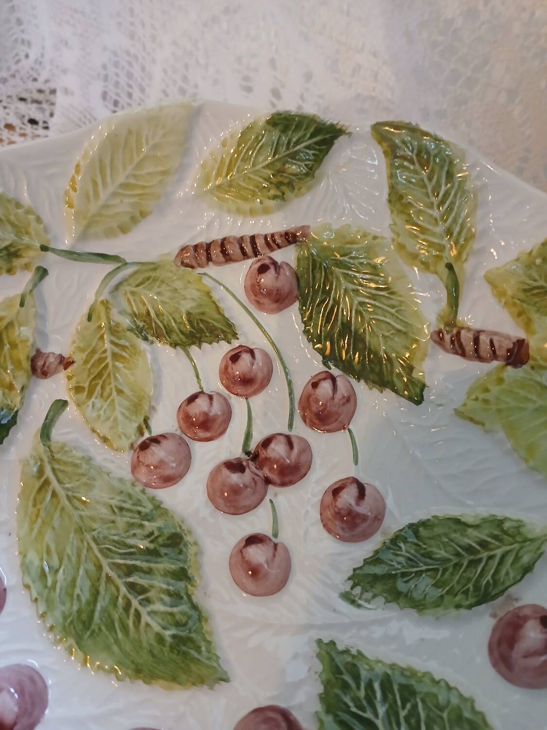 Antique fruit bowl in slip