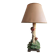 Large ceramic lamp with slip decoration signed F.D.