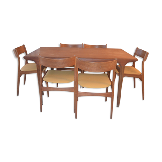 Table and chairs by designer Johannes Andersen Denmark