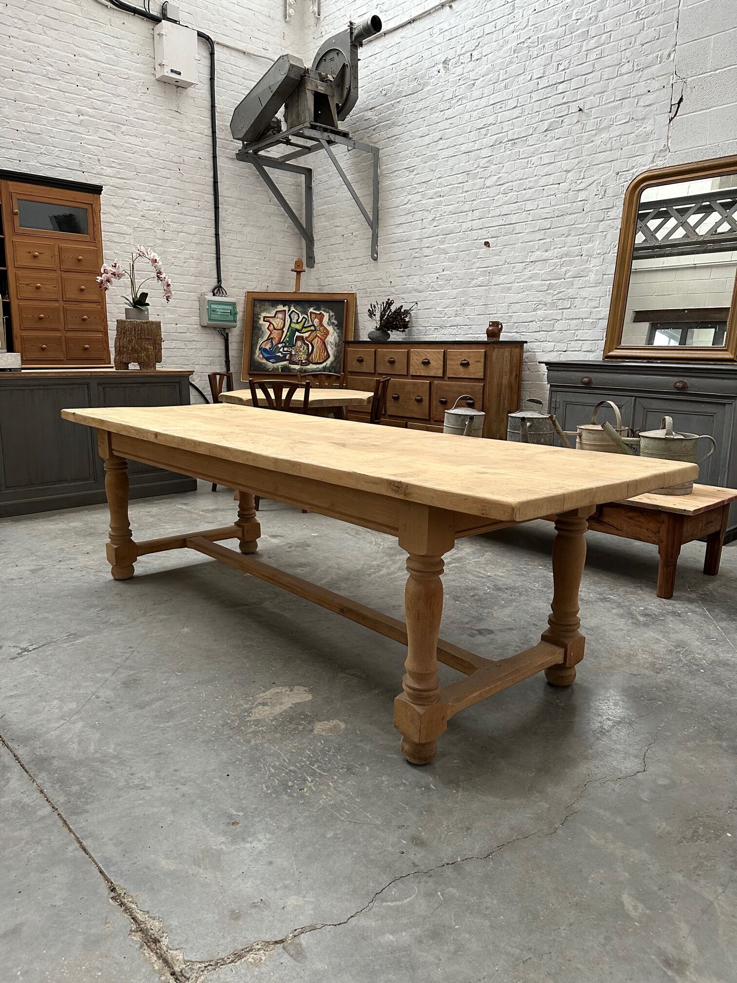Oak farmhouse table