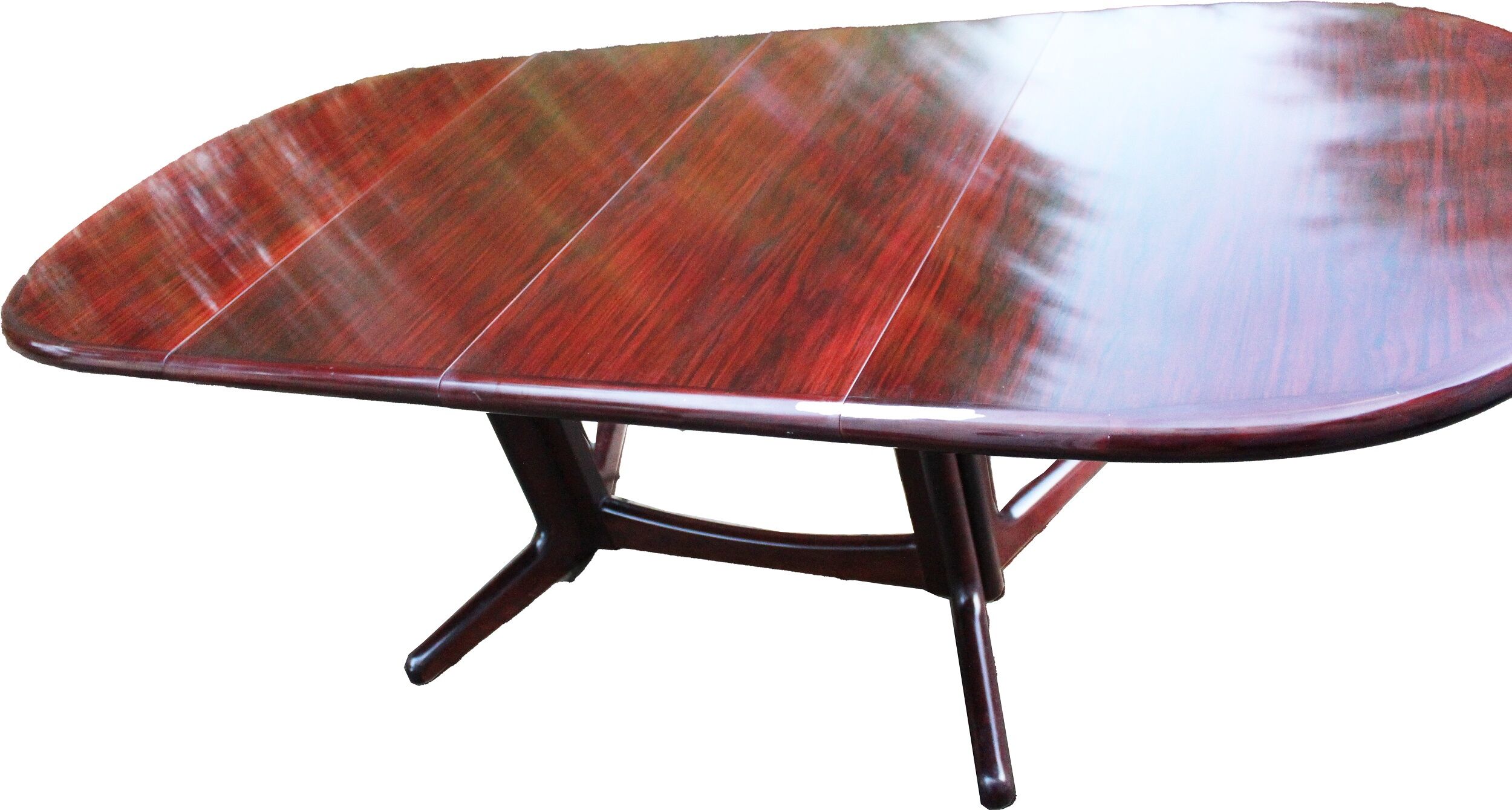 Midcentury extendable rosewood  dining table by edvard valentinsen