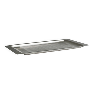 Plateau rectangulaire en inox brillant