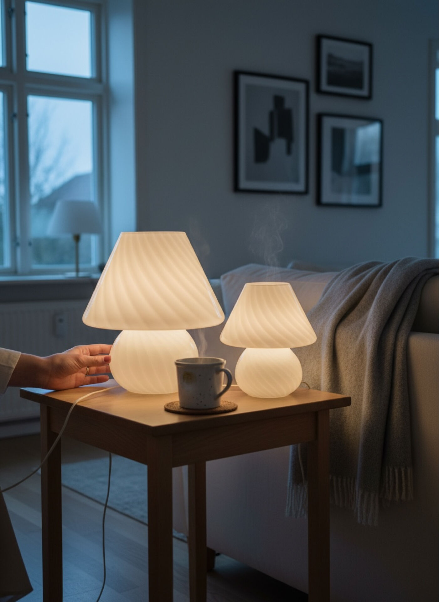 Mushroom Murano Table Lamps Set of 3