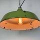 Industrial Italian Green Enamel Factory Pendant Lamp, 1960s