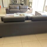 Taupe leather sofas