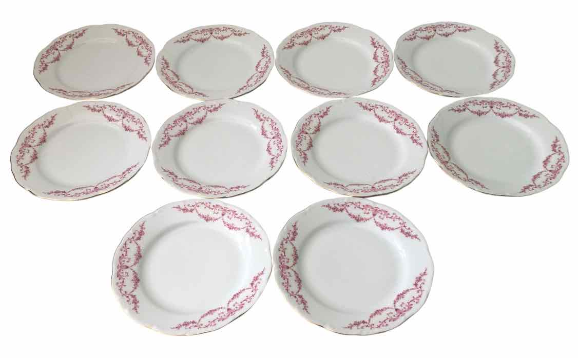 10 porcelain dessert plates