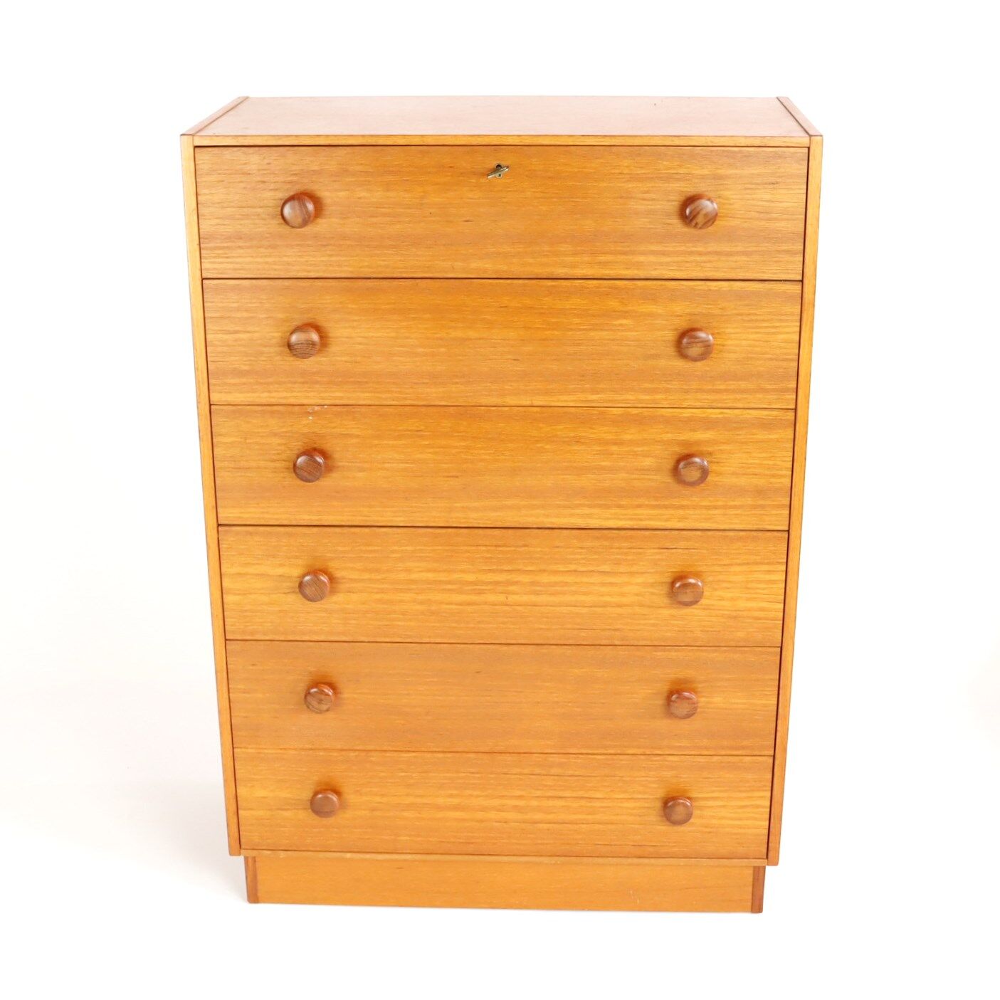Chest of drawers six teak drawers