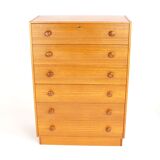 Chest of drawers six teak drawers