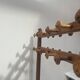 20th century solid fir hotel coat rack