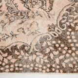 Tapis Vintage Floral Classique Fait Main 5x9 Marron Beige, 167x283Cm SK 5465