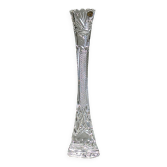 Large Bohemian Crystal Vase - Tom Model - Czechoslovakia