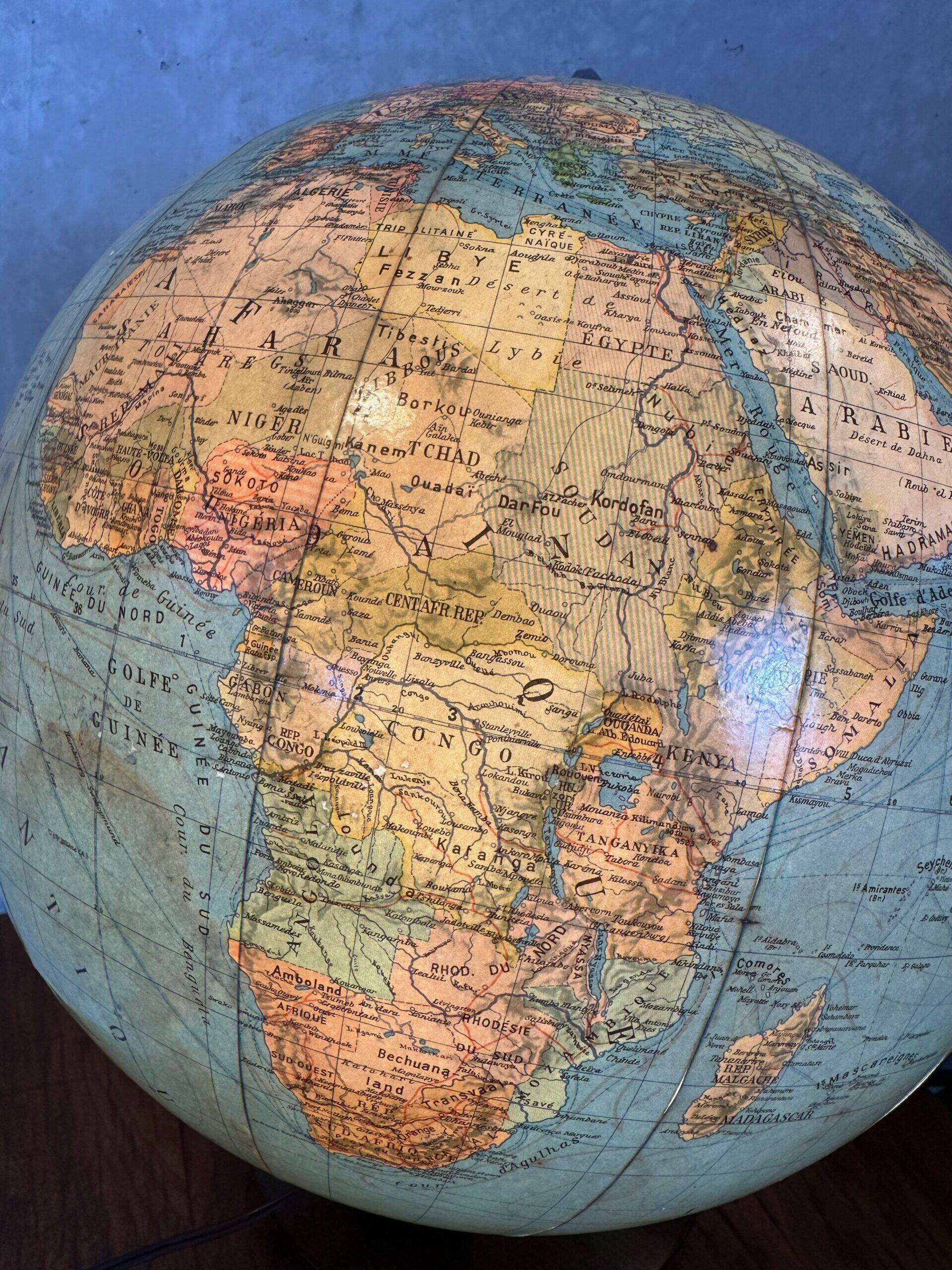 Globe vintage 'Colomb' / éclairage – verre