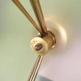 Suspension in opaque glass and solid brass