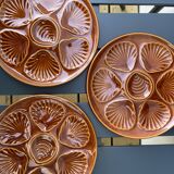 Set of 4 oyster plates