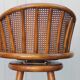 Pair of bamboo bar stools full canned colonial style 1960