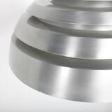 Vintage pendant light with brushed aluminum slats, 1970s