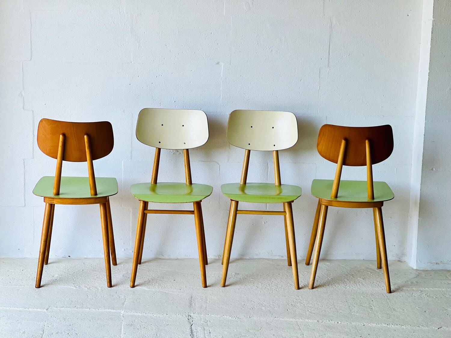 Chaises de bistro Ton, ensemble de 4