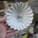 chandelier, painted sheet metal suspension, floral décor, vintage 80s