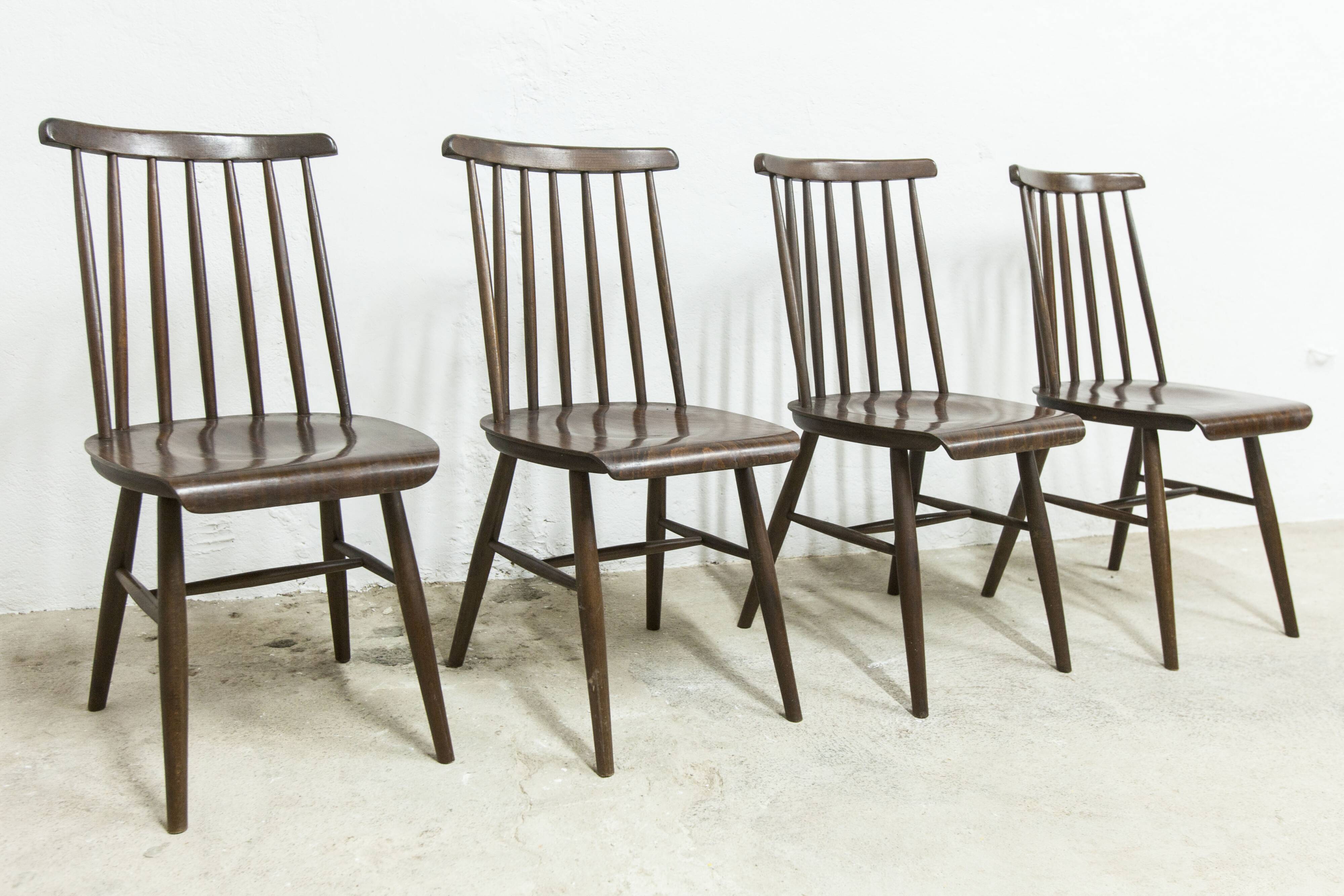 Lot de 4 chaises swr fanett de Ilmari Tapiovaara