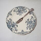 Flat plate in earthenware of Sarreguemines model Moscow