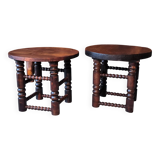 Paire de tables d'extrémité attribuées à Charles Dudouyt 1940