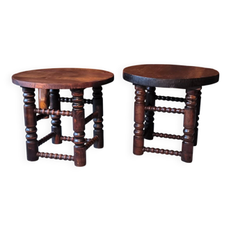 Paire de tables d'extrémité attribuées à Charles Dudouyt 1940