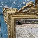 Old gilded mirror Napoleon III style