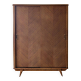 Armoire penderie chêne des années 50/60
