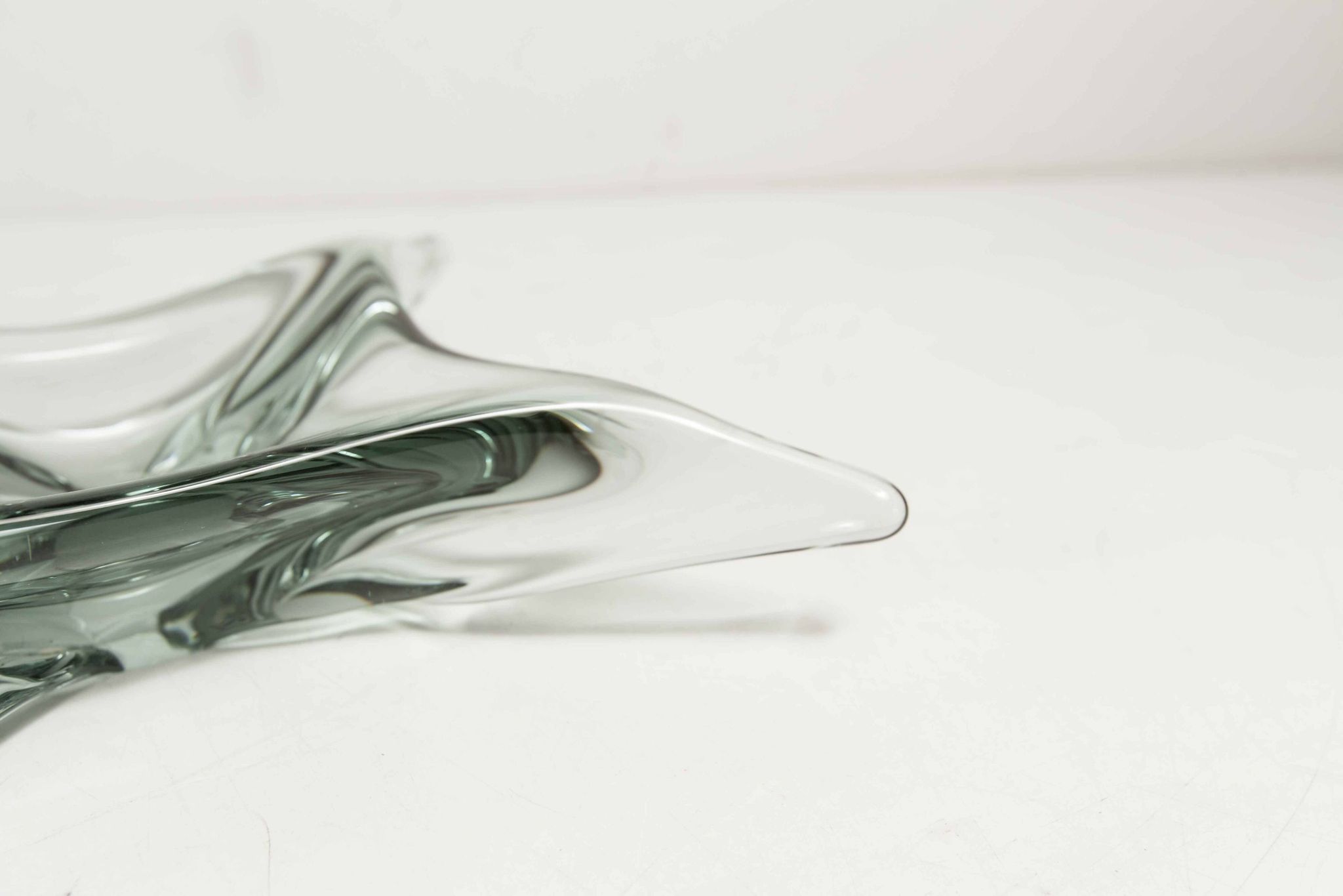 Green Murano glass ashtray