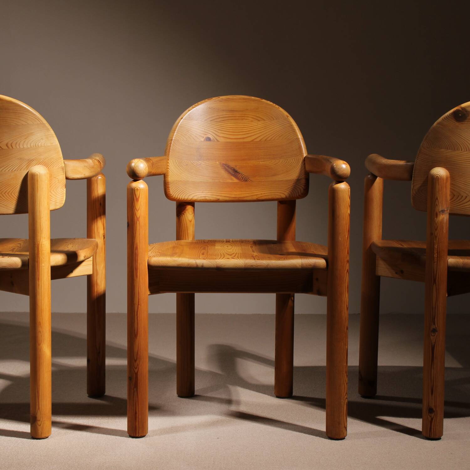 6 fauteuils par Rainer Daumiller en bois de pin, Danemark années 1980