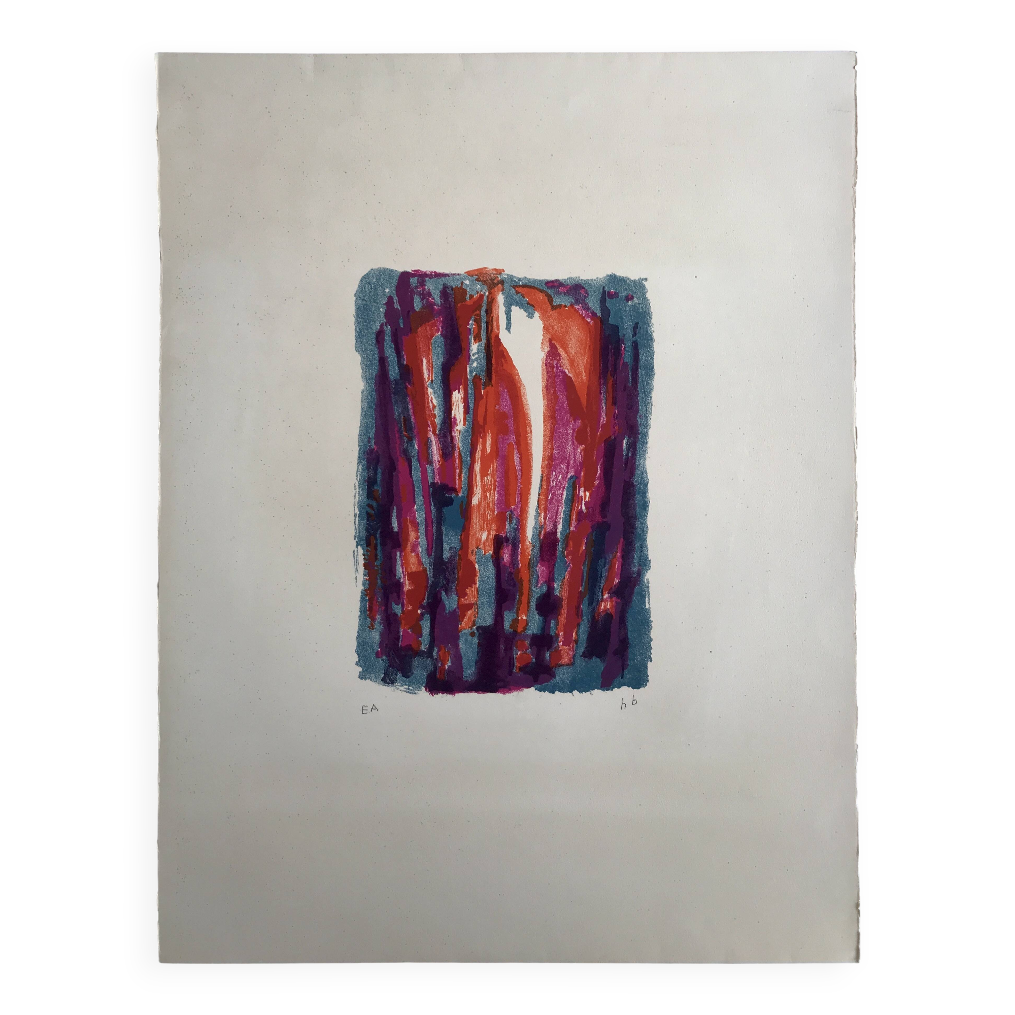 Honoré-marius bérard, gloria, 1950-51. original lithograph signed in pencil