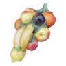 Fruits présentation barbotine majolica  céramique fait main 1950 italia