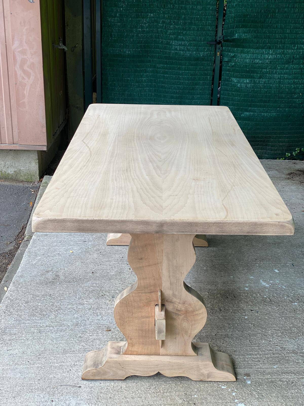 19th century monastery table renovated in raw oak 180cm