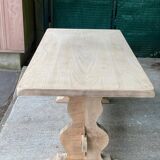 19th century monastery table renovated in raw oak 180cm