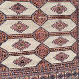 Vintage carpet pakistan drawings bokhara handmade 124x186 cm