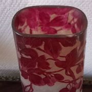 Magnifique paire de vases  en pâte de verre signés LEGRAS  modèle rubis
