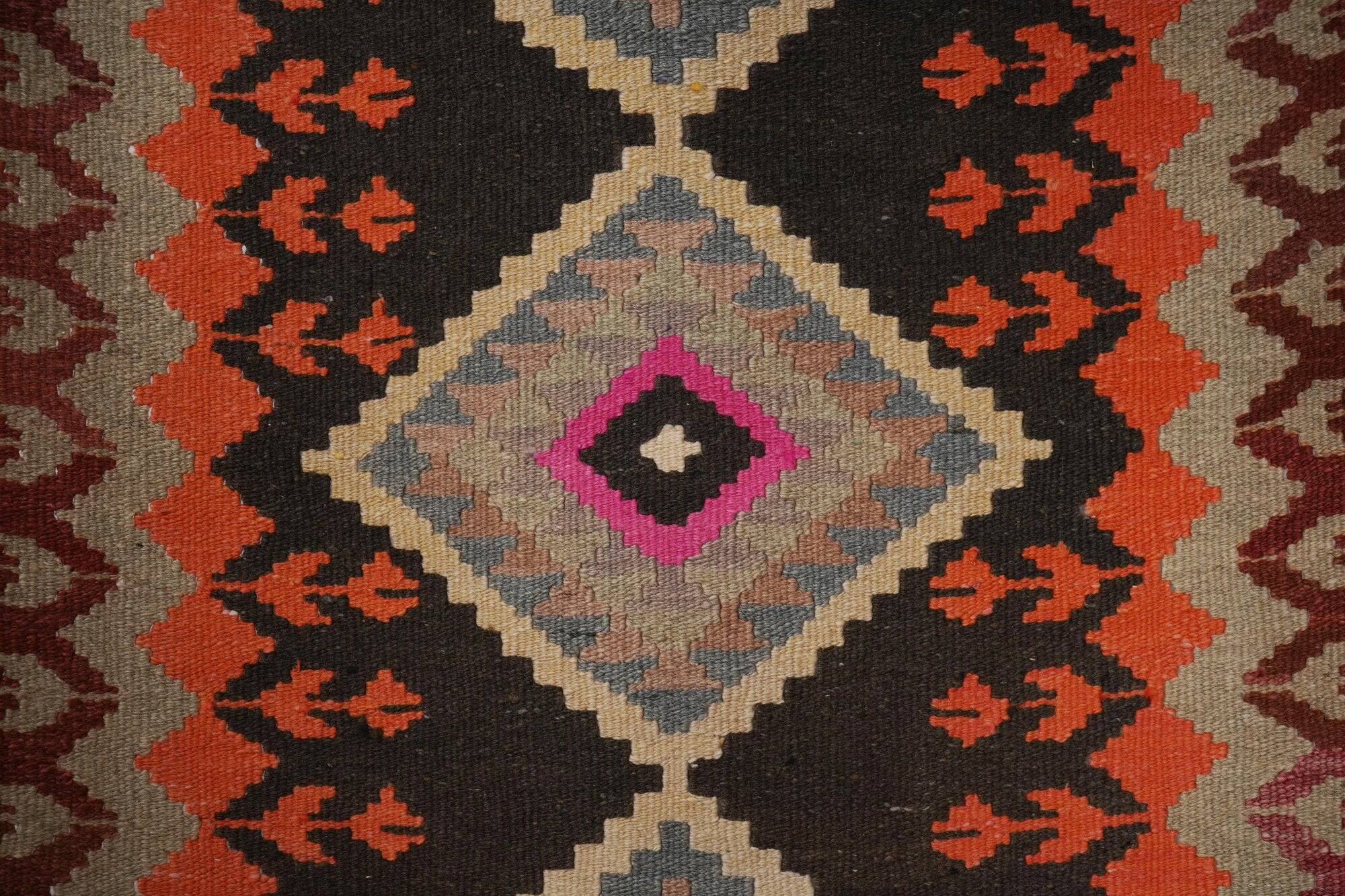 Vintage Turkish hallway rug 96x384 cm