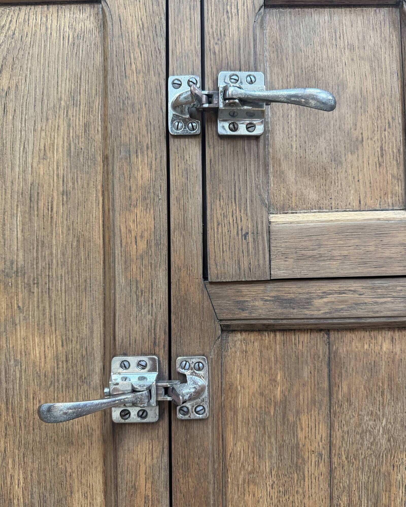 Old bar icebox in oak and zinc - sideboard (renovated)
