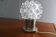 Mid Century Czech Crystal Glass Table Lamp, 1970s Chrome Base