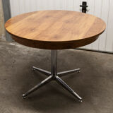 Dining table 1970 extendable formica feet cross atypical chrome