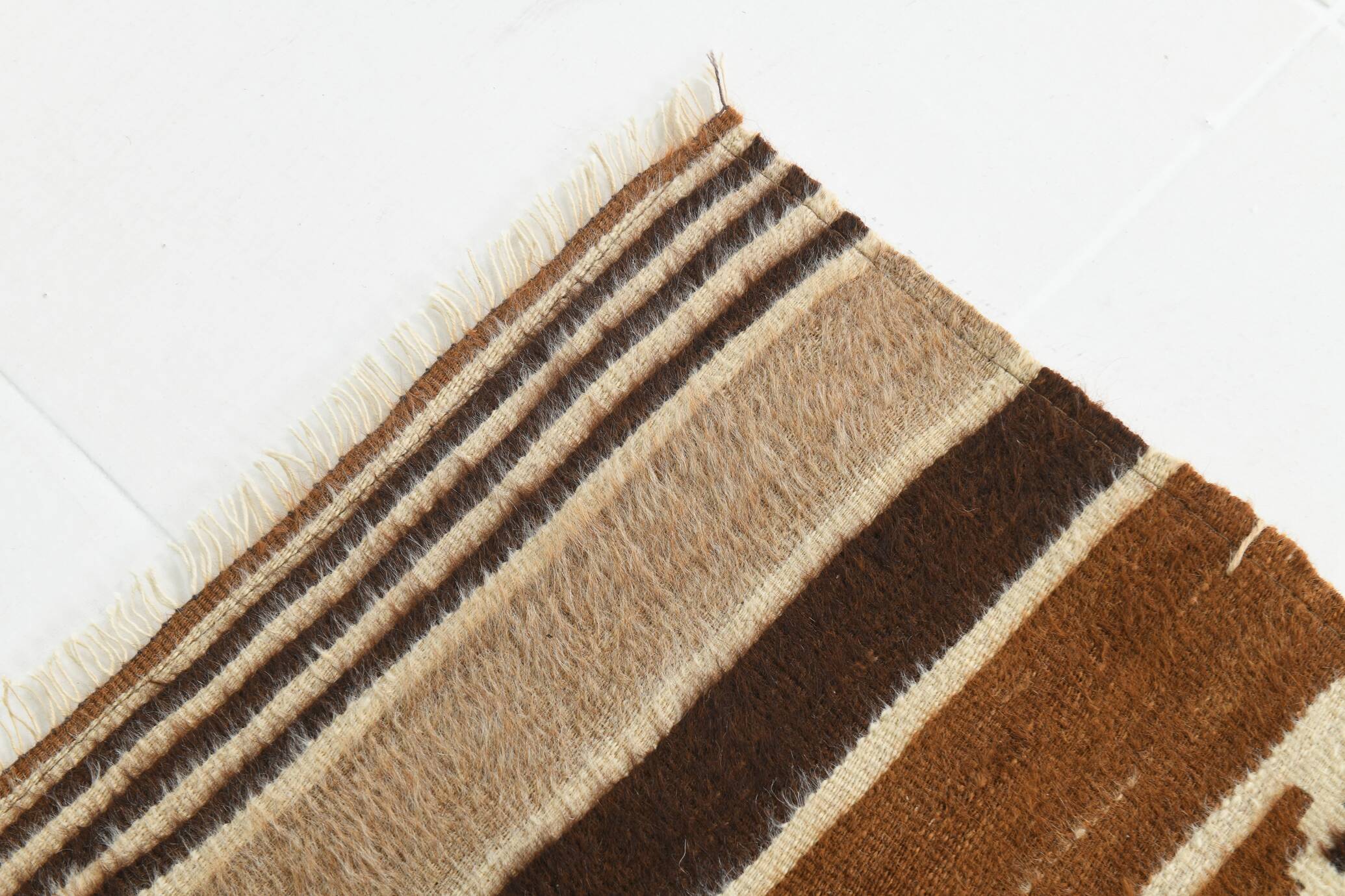 4x5 Vintage Oriental Brown Kilim Rug, 118x163Cm