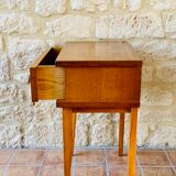 Vintage bedside table on compass legs, 1950 ́s