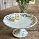 Compote dish or antique footed plate in ironstone - Villey de Longc
