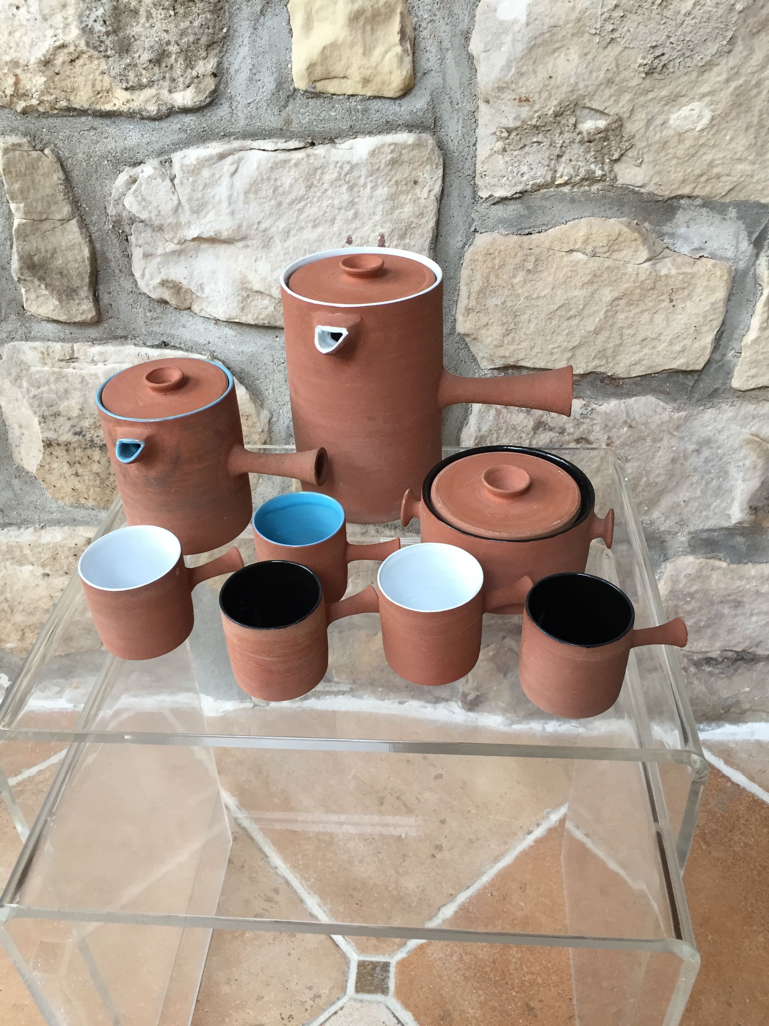 Coffee glazed terracotta