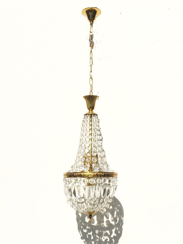 Grapevine balloon chandelier " hollywood regency " 50